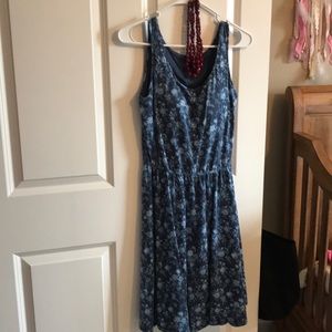 Blue floral dress with built in bra!